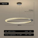 GobekUsa Black Circle Chrome Chandelier for Indoor Living Room Bedroom Kitchen Loft Office Hall