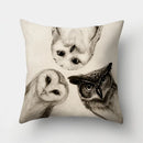 GobekUsa Cute Owl Cushion Pillow Cover for Home Sofa Bedroom Decor
