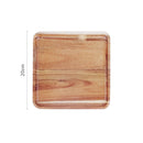 GobekUsa Acacia Wood Breakfast Tray - Rectangular Fruit Plate with Wooden Cutlery