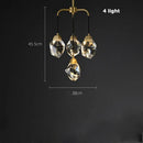 GobekUsa Diamond Crystal Stone Lustre Chandelier for Dinning Room