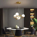 GobekUsa Gold LED Chandelier Rings for Living Kitchen Bedroom Dining Room