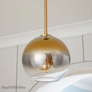 GobekUsa Glass Ball LED Pendant Light: Modern Silver Gold Nordic Kitchen Decor