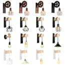 GobekUsa Industrial Pulley Wall Light - Retro Loft Sconce Fixture for Home, Cafe, Bar
