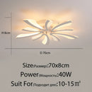 GobekUsa LED Ceiling Chandelier Lights for Living Room Bedroom Dining Study White Black