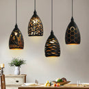 GobekUsa Iron Cage Pendant Light - 12W LED, Modern Design for Living Room, Restaurant, Shop
