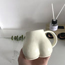 GobekUsa Lovely Butt Shape Ceramic Coffee Cup Storage Decoration