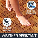 Tranquillo Set 10 Solid Wood Premium Deck Tiles for Stylish Outdoor Spaces