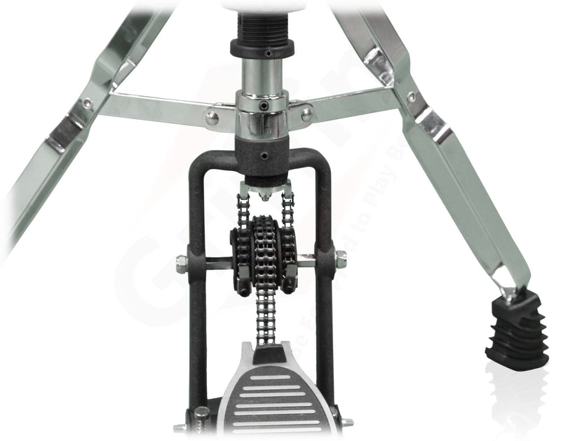 2 Leg Hi-Hat Stand by GRIFFIN - Premium Heavy Duty Hihat Cymbal Foot Pedal with Drum Key - Folding Two Leg Style Converts to a No Leg High Hat Mount