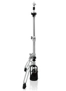 Premium 2 Leg Hi-Hat Stand by GRIFFIN | Heavy Duty Hihat Cymbal Foot Pedal with Drum Key | Folding Two Leg Style Converts to a No Leg High Hat Mount | Double Braced Chrome Percussion Hardware Mount