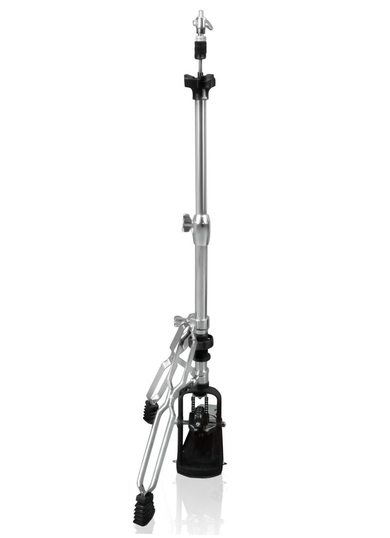 2 Leg Hi-Hat Stand by GRIFFIN - Premium Heavy Duty Hihat Cymbal Foot Pedal with Drum Key - Folding Two Leg Style Converts to a No Leg High Hat Mount