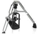 2 Leg Hi-Hat Stand by GRIFFIN - Premium Heavy Duty Hihat Cymbal Foot Pedal with Drum Key - Folding Two Leg Style Converts to a No Leg High Hat Mount
