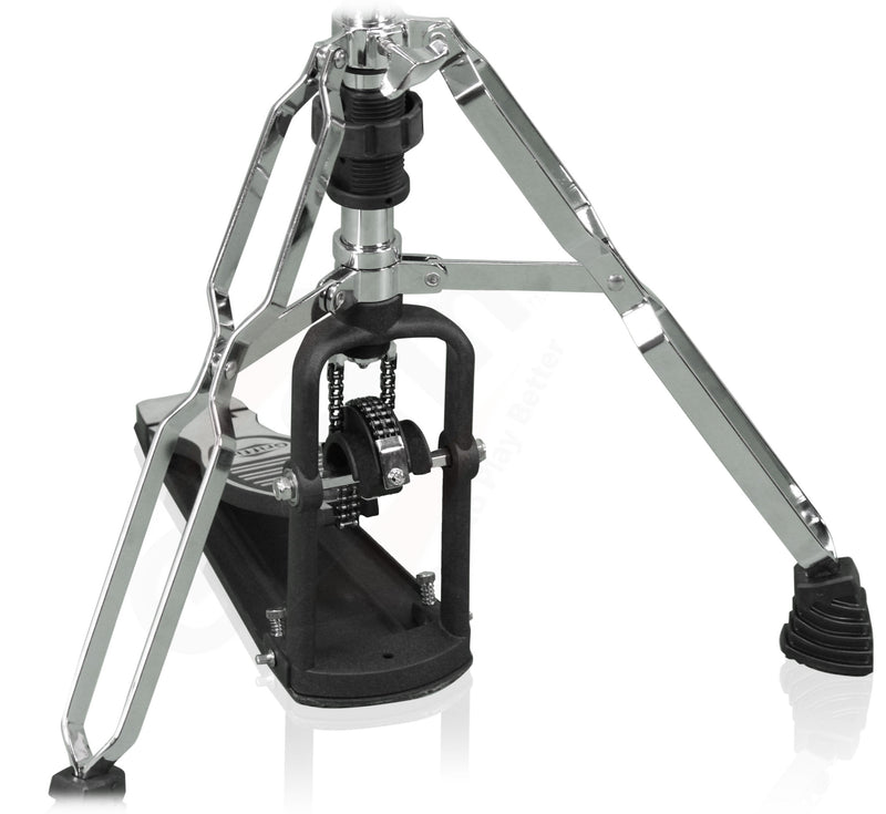 2 Leg Hi-Hat Stand by GRIFFIN - Premium Heavy Duty Hihat Cymbal Foot Pedal with Drum Key - Folding Two Leg Style Converts to a No Leg High Hat Mount