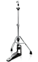 Premium 2 Leg Hi-Hat Stand by GRIFFIN | Heavy Duty Hihat Cymbal Foot Pedal with Drum Key | Folding Two Leg Style Converts to a No Leg High Hat Mount | Double Braced Chrome Percussion Hardware Mount