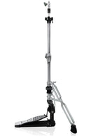 Premium 2 Leg Hi-Hat Stand by GRIFFIN | Heavy Duty Hihat Cymbal Foot Pedal with Drum Key | Folding Two Leg Style Converts to a No Leg High Hat Mount | Double Braced Chrome Percussion Hardware Mount
