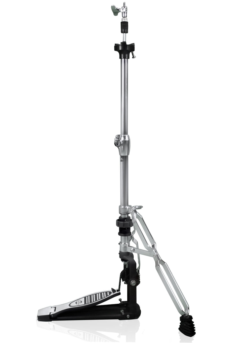 2 Leg Hi-Hat Stand by GRIFFIN - Premium Heavy Duty Hihat Cymbal Foot Pedal with Drum Key - Folding Two Leg Style Converts to a No Leg High Hat Mount