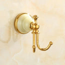 GobekUsa Gold Bathroom Accessories Set: Shelf, Towel Rack, Holder, Brush Holder, Bath Hardware