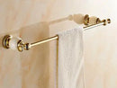GobekUsa Brass Jade Bathroom Hardware Set: Corner Shelf, Paper Holder, Towel Bar, Soap Basket, Rack.