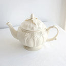 GobekUsa French Garden Cream Ceramic Tea Cup Saucer Set for Elegant Afternoon Tea