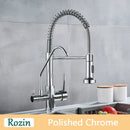 GobekUsa Black Pull Down Pure Water Kitchen Faucet Swivel Hot Cold Water Taps