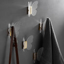 GobekUsa Butterfly Acrylic Towel Hook: Wall Mounted, Bathroom & Door Towel Holder