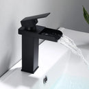 GobekUsa Gold Waterfall Basin Faucet: Brass Bathroom Mixer Tap, Hot Cold Sink Faucet