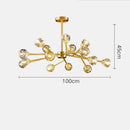 GobekUsa Crystal LED Chandelier Ceiling Light for Elegant Home Décor