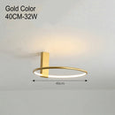GobekUsa LED Round Ceiling Lamp Scandinavian Design White Black Gold Metal Aluminum