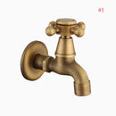 GobekUsa Antique Brass Wall Mount Bibcock Garden Faucet Small Pool Tap