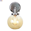 GobekUsa Amber Glass Ball Wall Lights - Modern LED Wall Lamp for Home Bedroom Mirror Stair