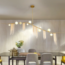 GobekUsa Gold Bubble Chandelier G9 LED Tassel Kitchen Island Lighting
