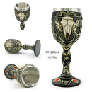 GobekUsa Dragon King Goblet 200ml: Retro Stainless Steel Wine Glass Gothic Whiskey Cup