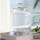 GobekUsa Gold Glass Vase Hydroponic Plant Flowers Living Room Dining Table Decor