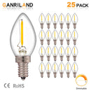 GobekUsa Dimmable LED Filament Bulb 0.5W 2700K Chandelier Pendant Edison Lamps