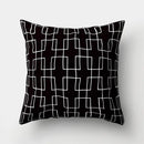 GobekUsa Geometric Star Print Pillow Cover for Home Decor - Black & White Square Texture