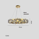 GobekUsa Gold Iron Glass Chandelier Lighting for Dinning Room