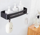 GobekUsa Black Aluminum Bathroom Corner Shelf Wall Mounted Soap Dish Holder