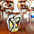 GobekUsa Crystal Glass Elephant Sculpture Figurine Handmade Craft Home Decor Gift