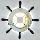 GobekUsa Kids LED Ship Rudder Wall Light - Mediterranean Decor Ocean Theme