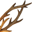 GobekUsa Deer Horn Resin Wall Lamp with Warm White LED Light