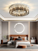 GobekUsa Crystal Chrome Ceiling Lamp - Simple Modern Nordic Living Room Dining Bedroom Lighting