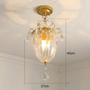 GobekUsa Gold Crystal Round Ceiling Chandelier for Living Room LED Light Fixtures