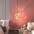 GobekUsa Japanese Flower Glass Pendant Lights Modern LED Hanging Lamp