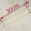 GobekUsa 60cm Double Towel Bar with Ceramic Gold Finish for Bathroom Accessories.