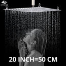 GobekUsa 20 Inch Luxury Chrome Square Shower Head Stainless Steel Ultrathin Rainfall Head