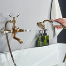 GobekUsa Dual Handle Luxury Bathtub Faucet with Handheld Shower Mixer