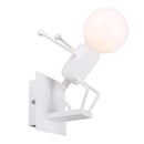 GobekUsa Cartoon Doll Wall Sconce: Modern Iron Art Light for Kids Room