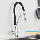 GobekUsa Black Hose Kitchen Faucet with Single Handle and Pull Down Sprayer