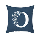 GobekUsa Blue Letter Pillowcase Solid Color Fleece Sofa Cushion, 45x45CM
