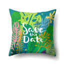 GobekUsa Green Tropical Leaves Pillow Cover - Four Season Landscape Decor