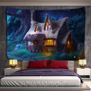 GobekUsa Cabin In The Woods Wall Hanging Tapestry for Home Decor & Halloween Theme